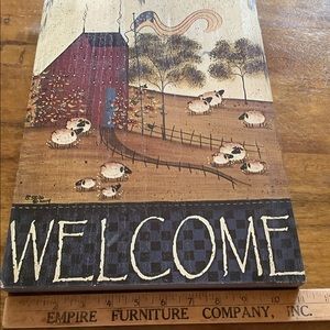 COPY - Primitive Welcome sign